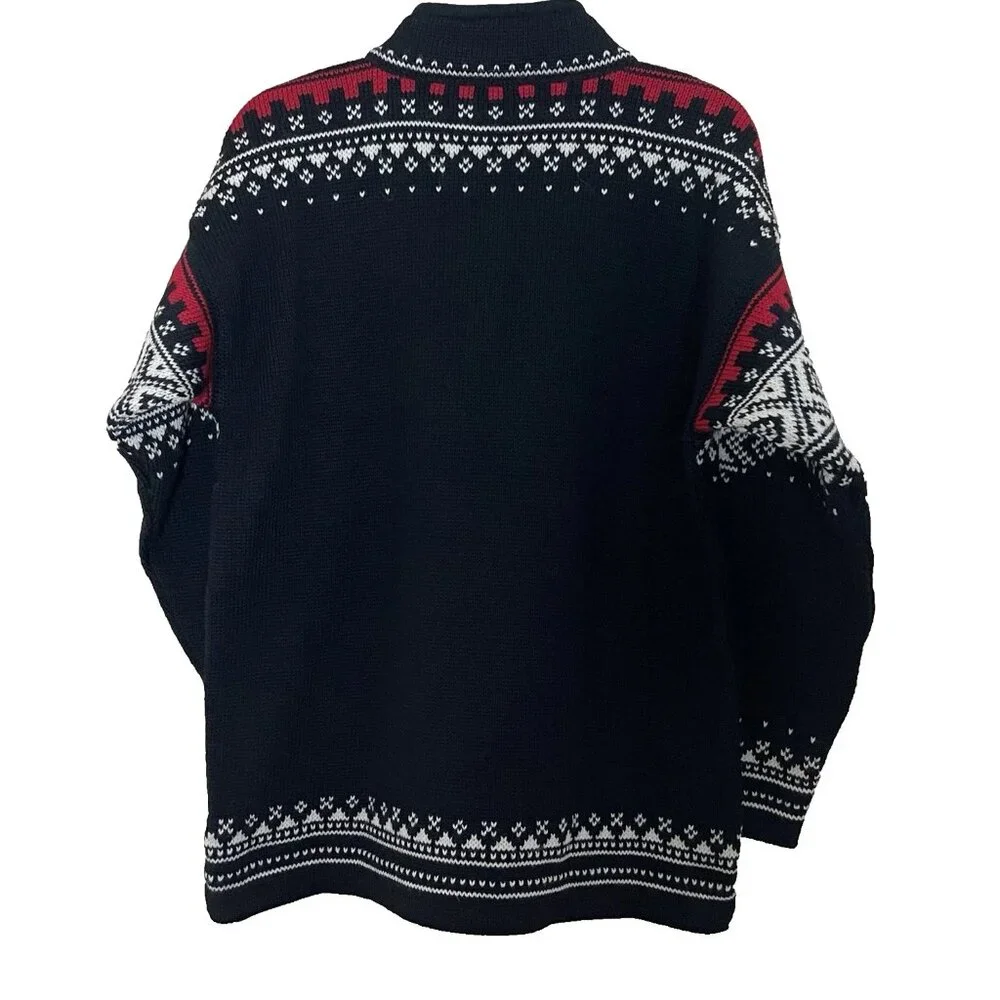 Dale of Norway Anniversary 1/4 Zip Sweater Men's Small Wool Nordic Fair Isle